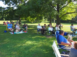 Some of the crowd enjoying the concert