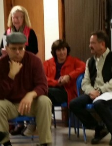 Rev. Carol Miller is a willing participant in the show