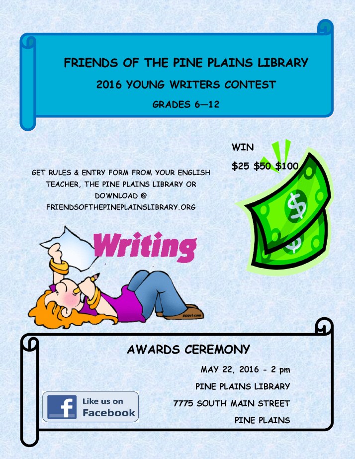 Young Writers Contest 2016 Poster