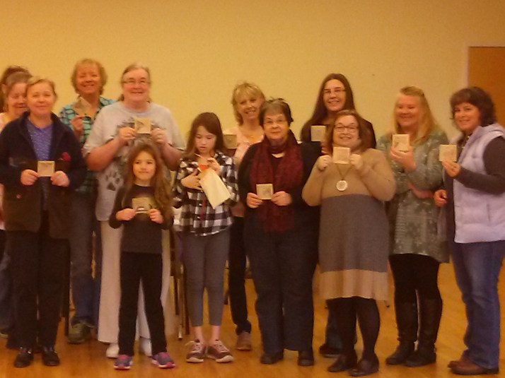 Third person from the right  instructor Andrea Porazzo-Nangle of Creative Meditations